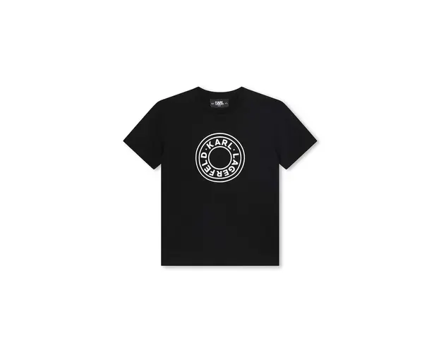 Karl Lagerfeld tricou de bumbac pentru copii culoarea negru, cu imprimeu, Z30235