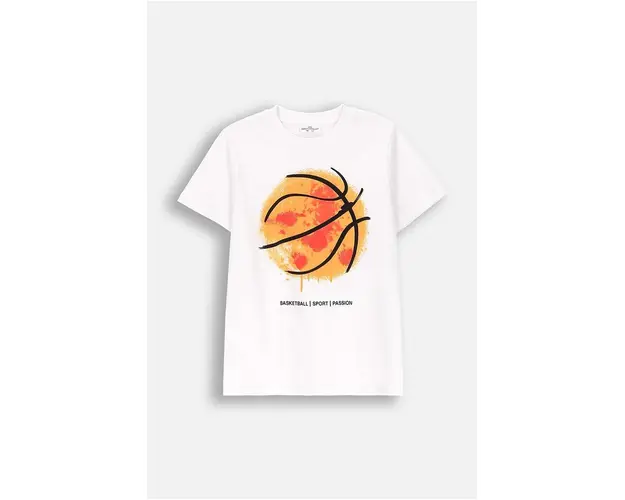 Coccodrillo tricou de bumbac pentru copii culoarea alb, cu imprimeu, EVERYDAY BOY