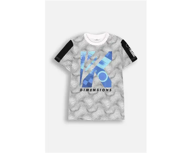 Coccodrillo tricou de bumbac pentru copii culoarea gri, cu imprimeu, DIGITAL BOY JUNIOR