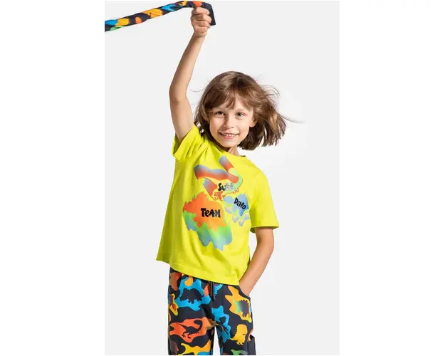 Coccodrillo tricou de bumbac pentru copii culoarea verde, cu imprimeu, DIGITAL BOY KIDS