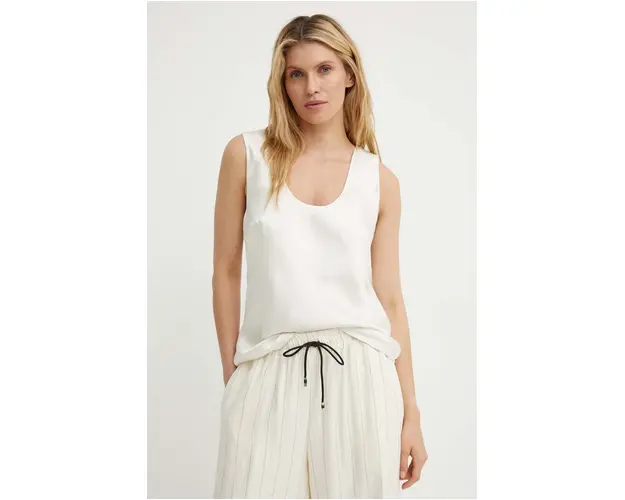 Samsoe Samsoe bluza SASUMMA culoarea bej, neted, F24200089