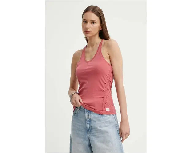 G-Star Raw top din bumbac culoarea roz, D24652-4107