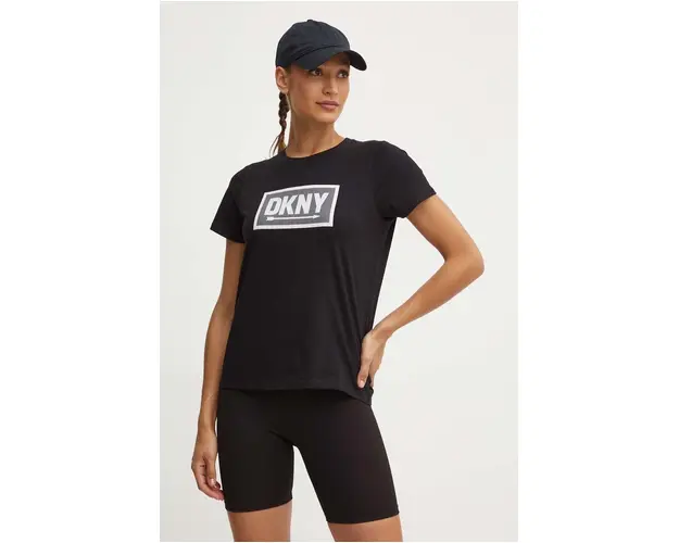 Dkny tricou din bumbac femei, culoarea negru, DP4T9724