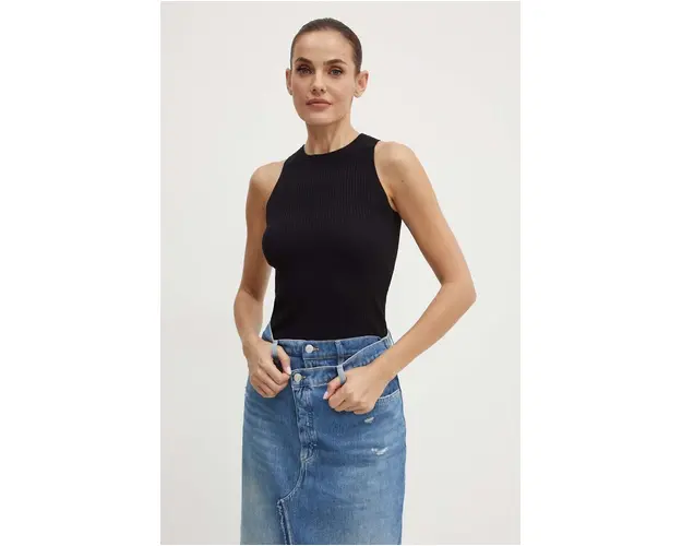 Weekend Max Mara top femei, culoarea negru, 2425366021600