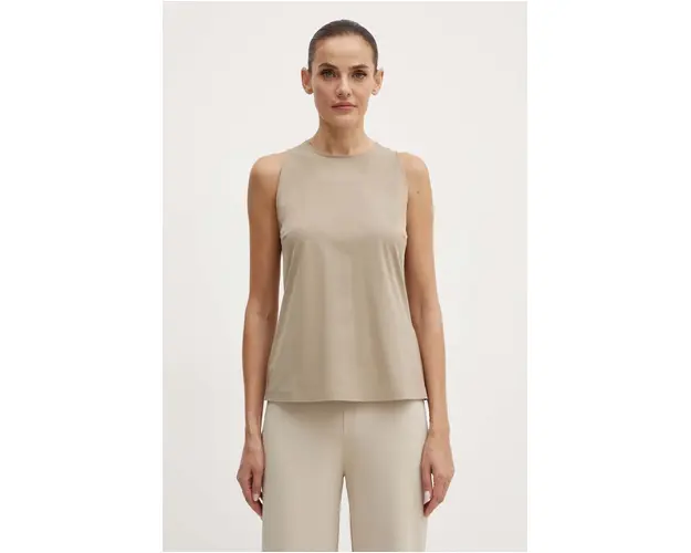 Max Mara Leisure bluza culoarea bej, neted, 2426946027600