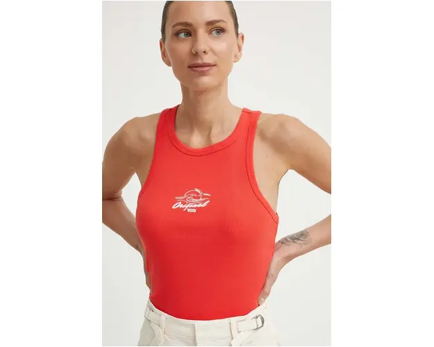 Levi's top din bumbac culoarea rosu, A9415