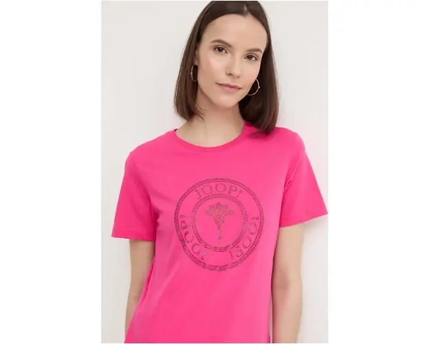 Joop! tricou din bumbac femei, culoarea roz, 30042942