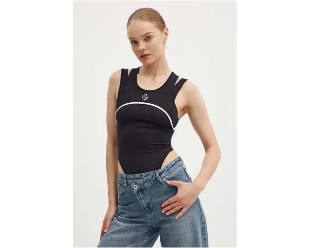 Karl Lagerfeld Jeans body femei, culoarea negru, 245J1708