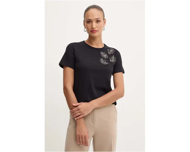 MAX&Co. tricou din bumbac femei, culoarea negru, 2426976011200