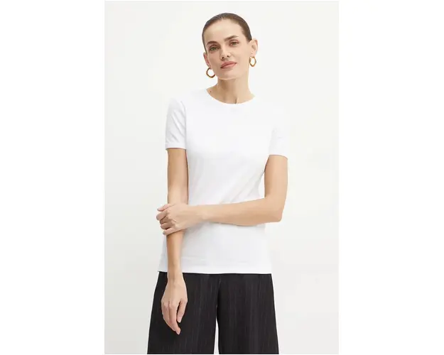 MAX&Co. tricou din bumbac femei, culoarea alb, 2428976014200