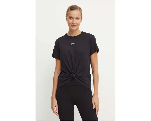 Dkny tricou din bumbac femei, culoarea negru, DP4T9994
