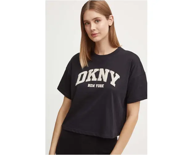 Dkny tricou din bumbac femei, culoarea negru, DP4T9945