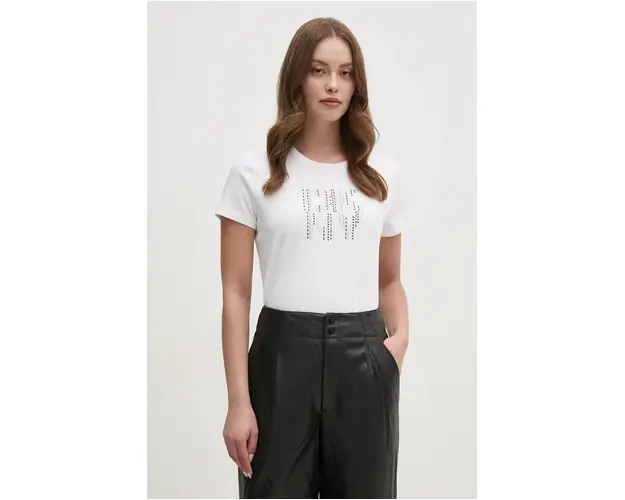 Dkny tricou femei, culoarea alb, P4MHYWNA