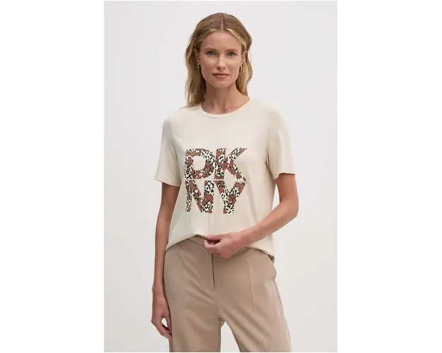 Dkny tricou femei, culoarea bej, D2G4A174