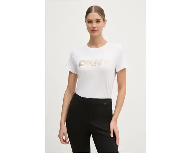 Dkny tricou femei, culoarea alb, DJ4T1266