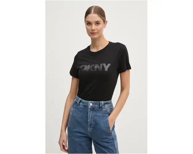 Dkny tricou femei, culoarea negru, DJ4T1266