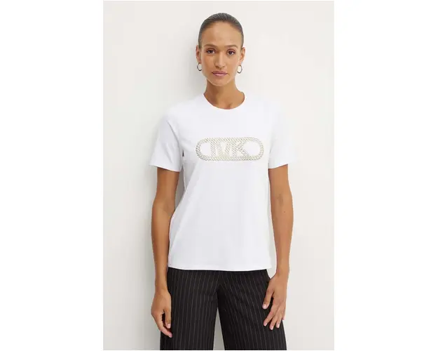 MICHAEL Michael Kors tricou femei, culoarea alb, MT4519LANU