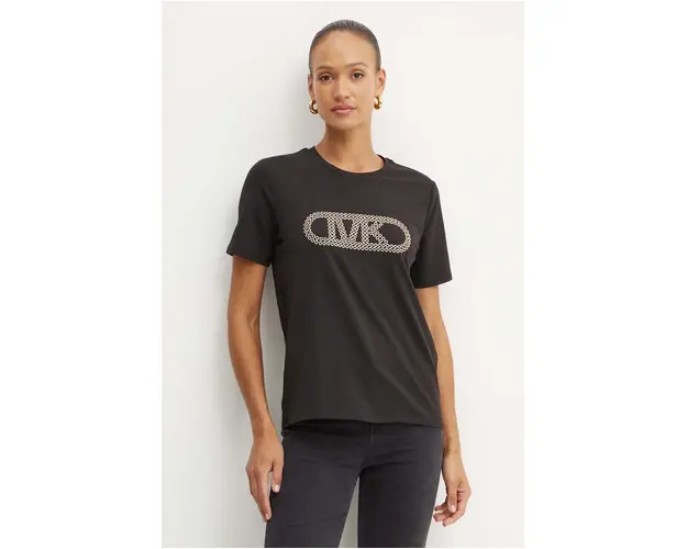 MICHAEL Michael Kors tricou femei, culoarea negru, MT4519LANU