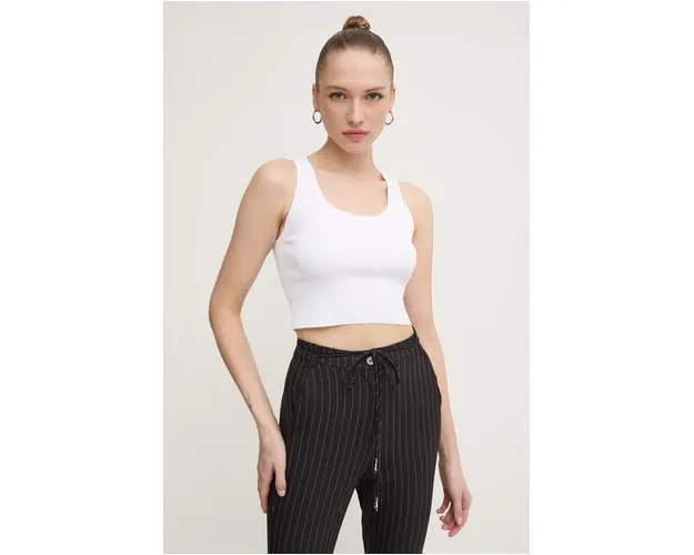 MICHAEL Michael Kors top femei, culoarea alb, MT4604A33D