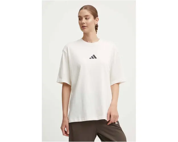 adidas Performance tricou de antrenament Strength culoarea bej, IW0136