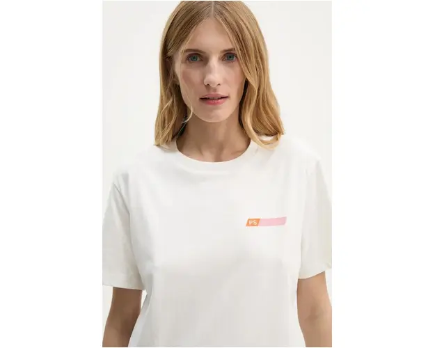 PS Paul Smith tricou din bumbac femei, culoarea bej, W2R.232V.N21154