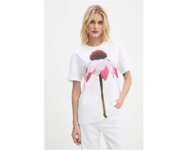 PS Paul Smith tricou din bumbac femei, culoarea alb, W2R.232V.NP4837