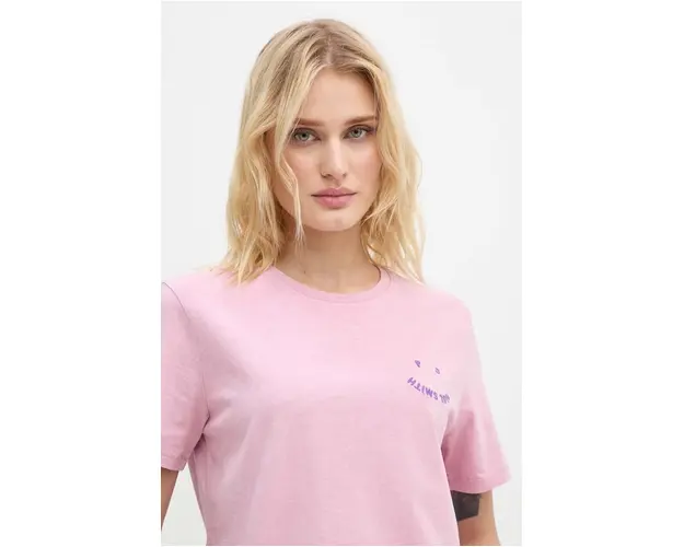 PS Paul Smith tricou din bumbac femei, culoarea roz, W2R.G799E.N21154