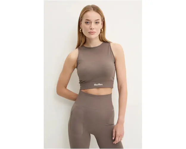 Max Mara Leisure top femei, culoarea maro, 2426366208600