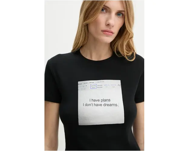 The Kooples tricou din bumbac femei, culoarea negru, FTSC29037K