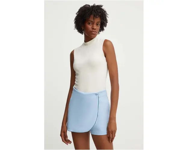 adidas Originals top 0 femei, culoarea bej, cu turtleneck, IW5742