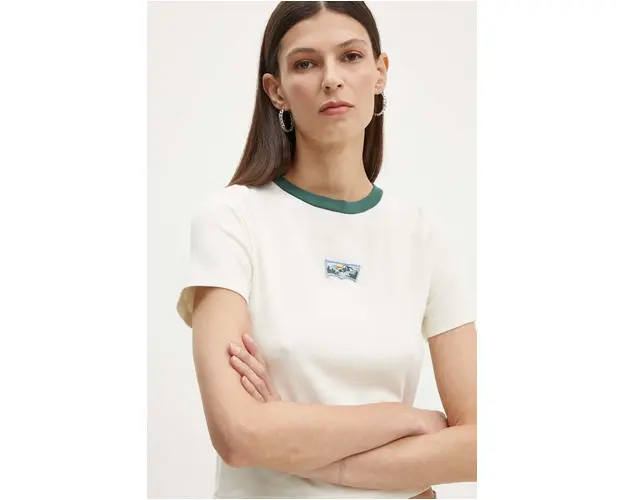Levi's tricou din bumbac femei, culoarea bej, A8798