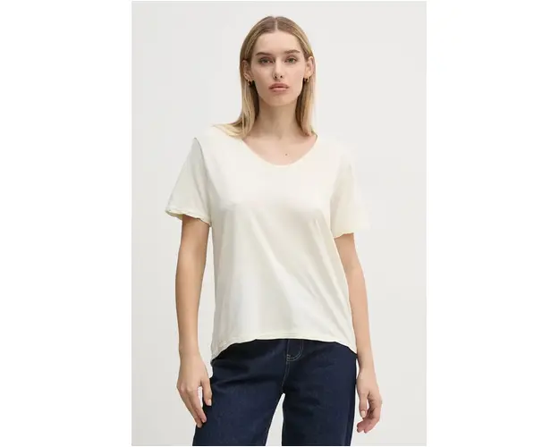 Pepe Jeans tricou FABIANA femei, culoarea bej, PL505953