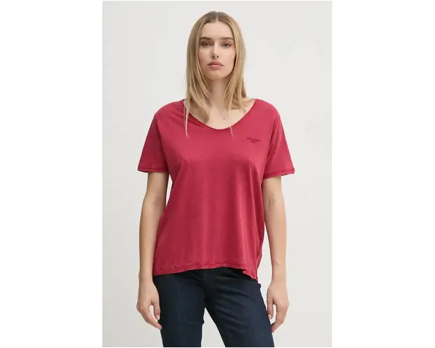 Pepe Jeans tricou FABIANA femei, culoarea rosu, PL505953