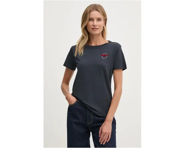 Pepe Jeans tricou din bumbac GABRIELA femei, culoarea albastru marin, PL505967