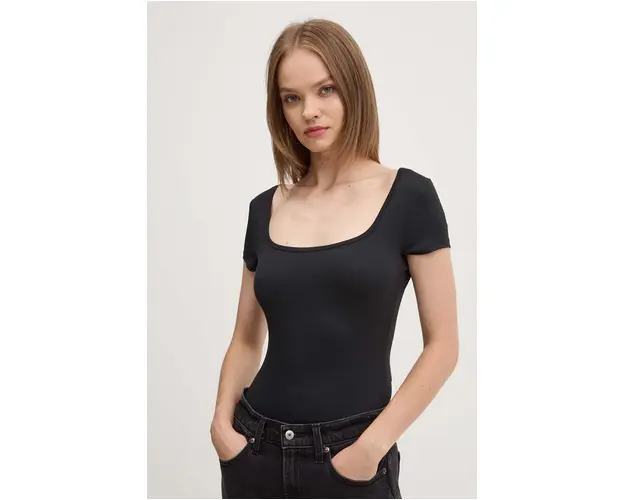 Hollister Co. body femei, culoarea negru, KI339-3620