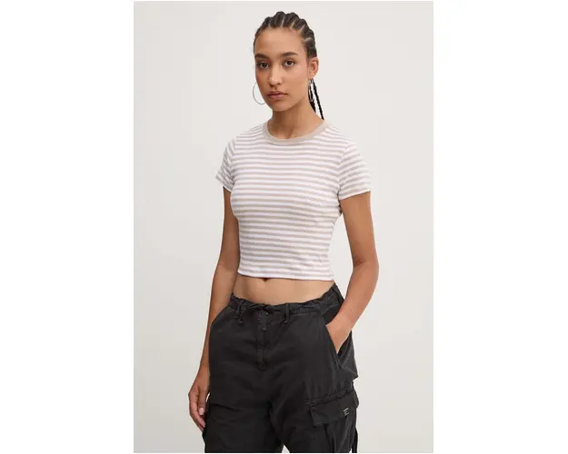 Hollister Co. tricou din bumbac femei, culoarea alb, KI339-3692