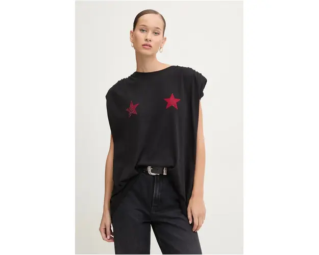 Aniye By tricou din bumbac femei, culoarea negru, 181311