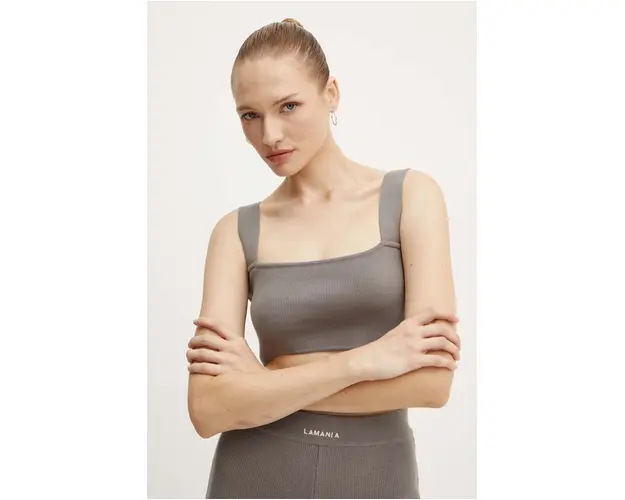 La Mania top femei, culoarea gri, NEVER