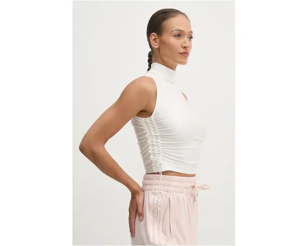 adidas Originals top femei, culoarea bej, cu turtleneck, IY9232
