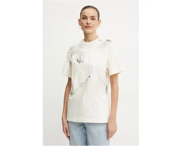 MAX&Co. tricou din bumbac femei, culoarea bej, 2426976043200