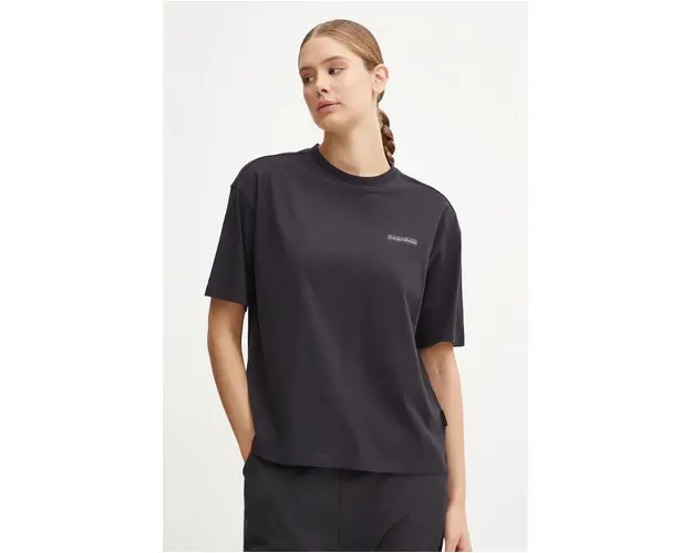 Napapijri tricou din bumbac S-Bise femei, culoarea negru, NP0A4HZF0411