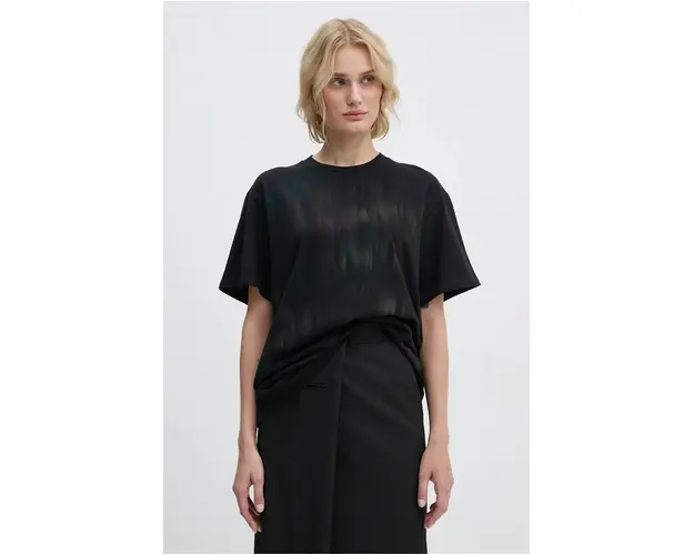 MM6 Maison Margiela tricou din bumbac femei, culoarea negru, S62GD0193.S23962