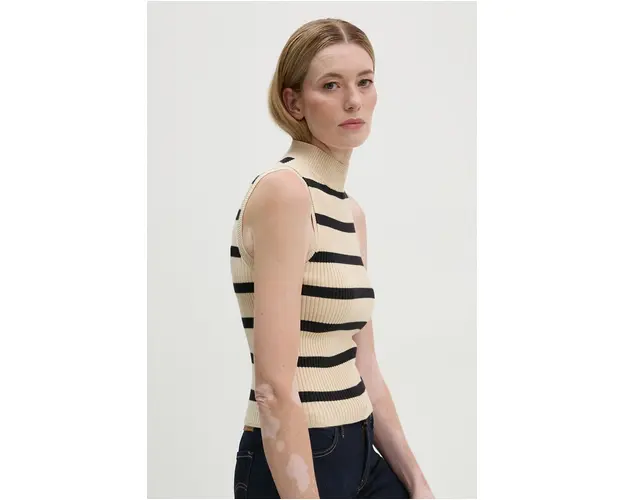 Levi's top femei, culoarea bej, cu turtleneck, A8893