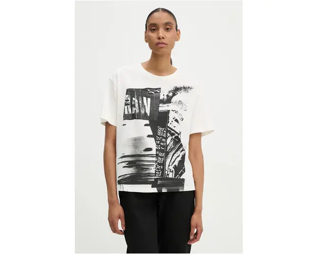 G-Star Raw tricou din bumbac femei, culoarea bej, D25164-336