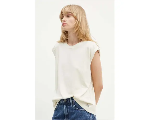 G-Star Raw tricou din bumbac femei, culoarea bej, D25032-C812