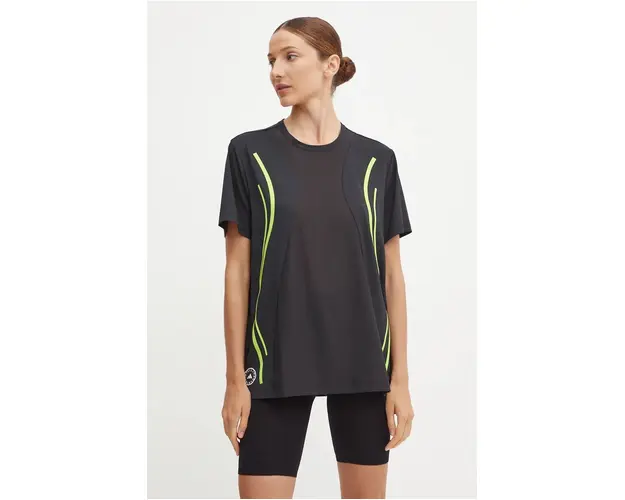 adidas by Stella McCartney tricou TruePace femei, culoarea negru, IZ0169