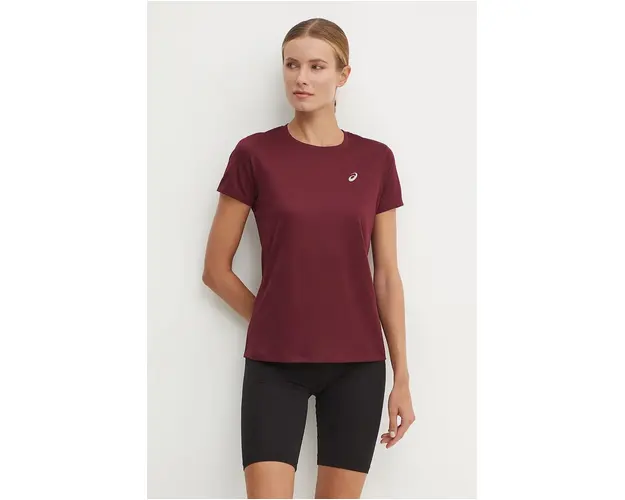 Asics tricou de alergare Core culoarea bordo, 2012C335