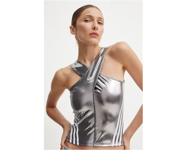 adidas Originals top femei, culoarea argintiu, JM9261