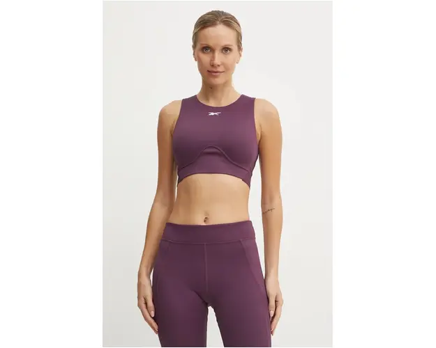 Reebok top de antrenament Contour Crop culoarea bordo, 100206429