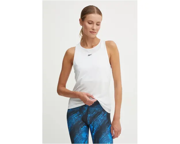 Reebok top de antrenament Chill Athletic culoarea alb, 100205694